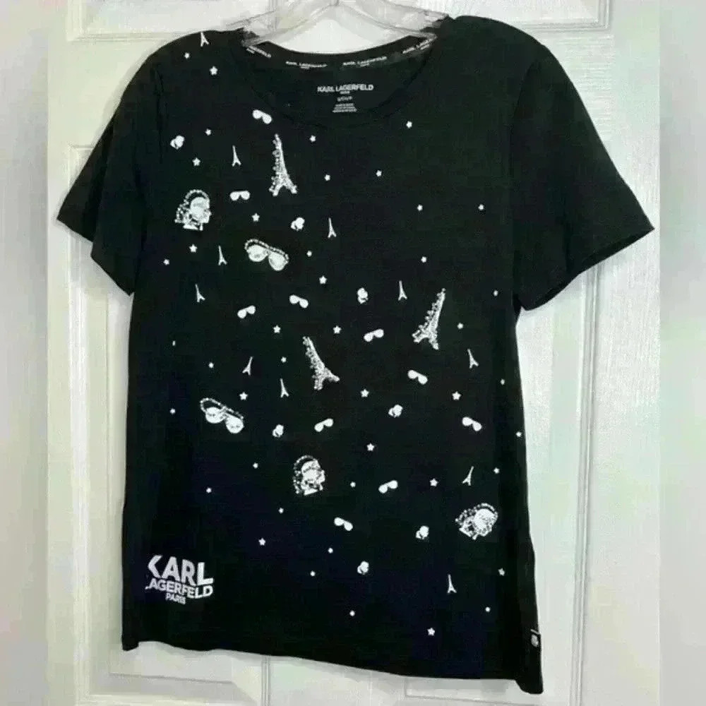 Karl Lagerfeld Paris Parisian Motif Tee. Sz S.‎